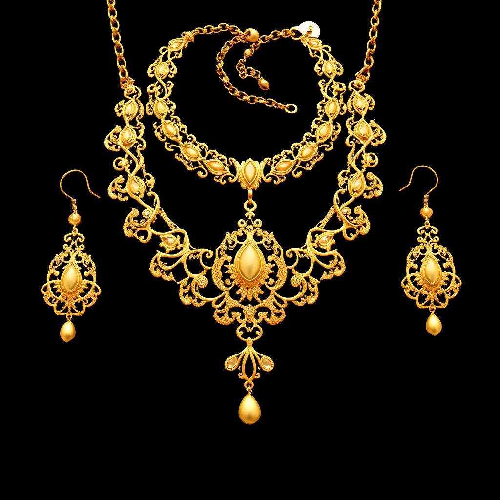Gold ornament showcase
